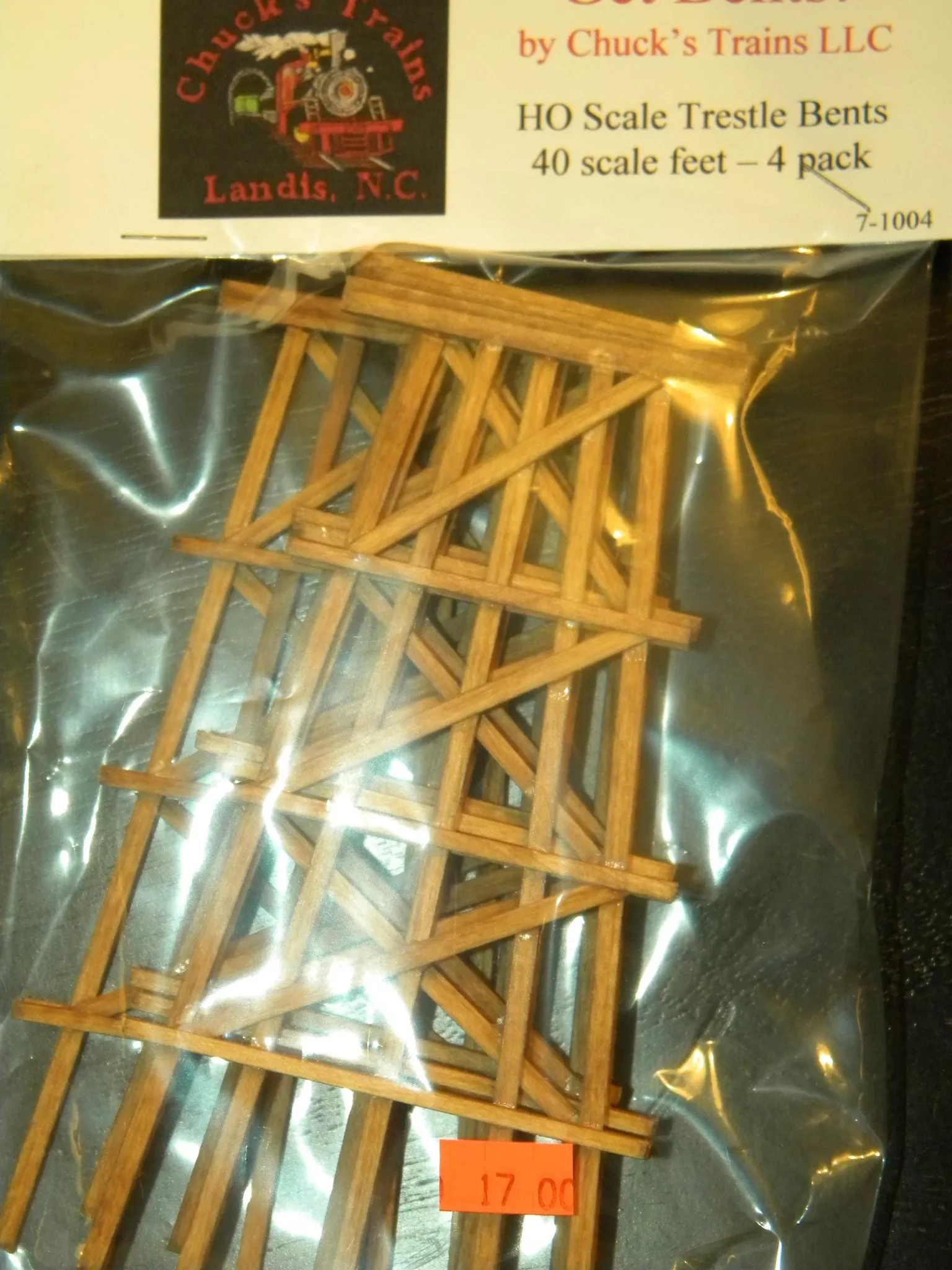 40 Scale Foot Timber Trestle Bent 4 pack
