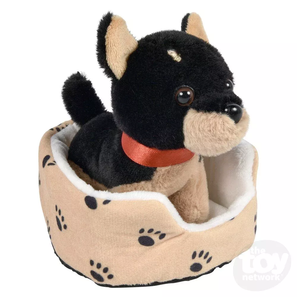 8" Dog in Bed Plush