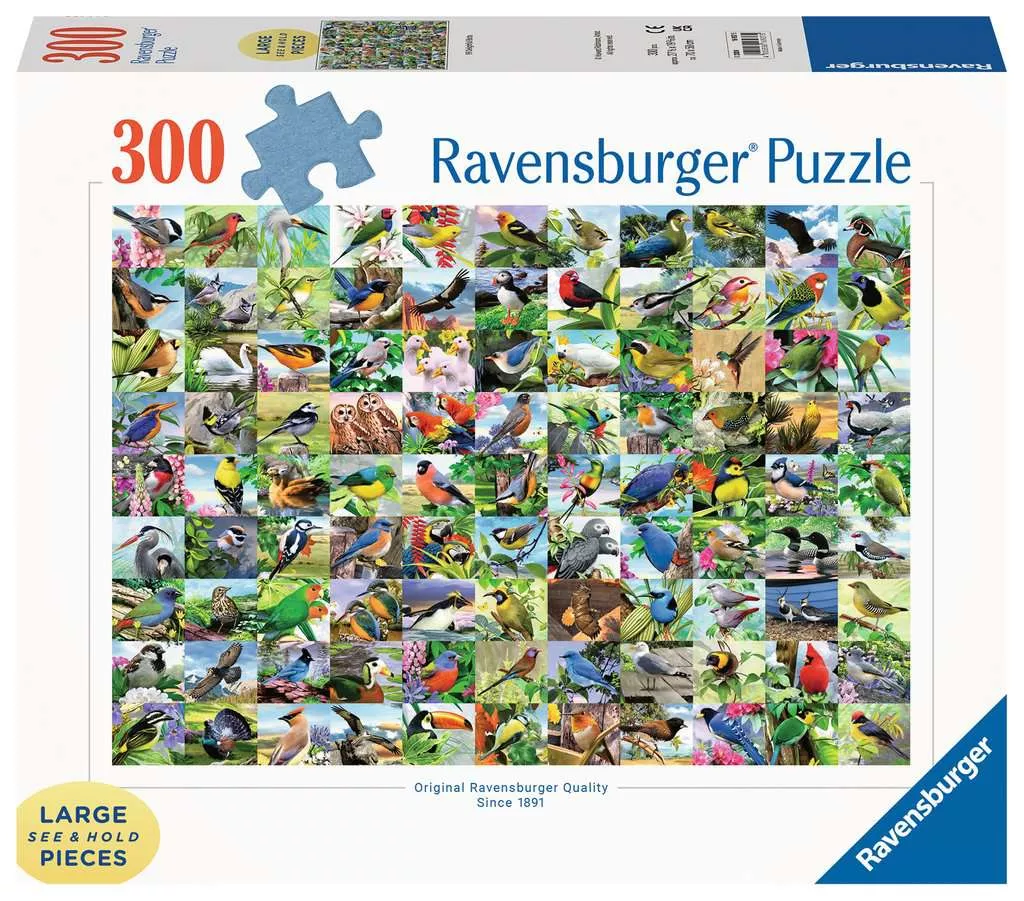 99 Delightful Birds (300 Large Format Piece) Puzzle