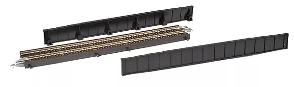 99040950 Micro-Trains 990 40 950 Single-Track Plate Girder Bridge - Black - Kit Z Scale