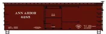 Accurail 1710 36' Double-Sheathed Wood Boxcar w/Steel Roof, Wood Ends, Fishbelly - Kit -- Ann Arbor 6285 (Boxcar Red) HO Scale