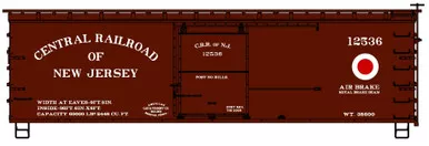 Accurail 1812 HO Scale Central Railroad of New Jersey 36' Wood Boxcar Kit