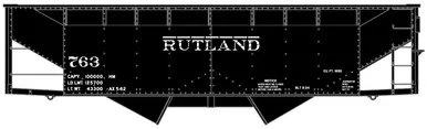 Accurail 7740 HO Scale Rutland 50-Ton Offset Twin Hopper Kit Model Railroad