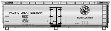 Accurail 81803 HO Pacific Great Eastern 40' Wood Refrigerator Unassembled Kit