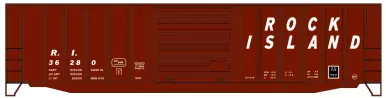 Accurail 81881 HO Scale Rock Island 50' Exterior-Post Boxcar Kit #36280