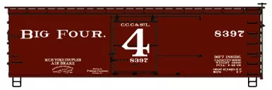 Accurail 81891 HO Scale Big Four CCC&StL 36' Wood Boxcar #8397 Kit Collectible