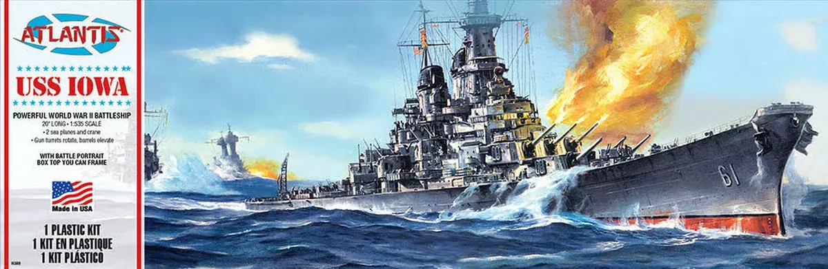 Atlantis USS Iowa Battleship 535th Scale Model Kit
