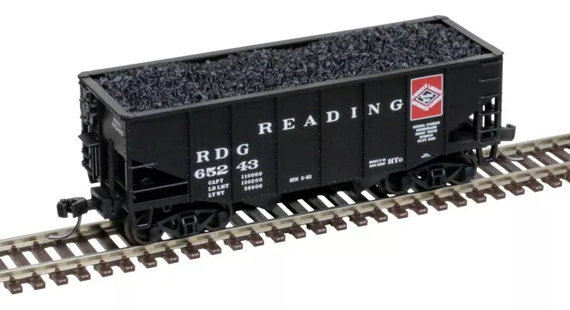 Atlas 50007222 READING 55 Ton Fishbelly Hopper TRAINMAN Black 65269 N Scale LIMITED NEW