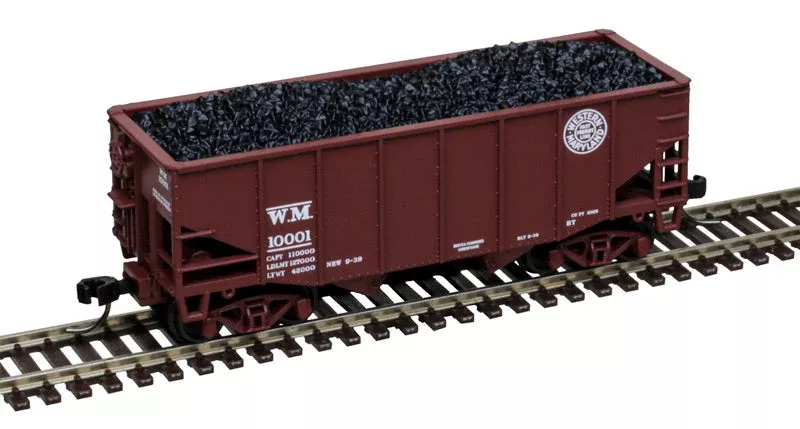 Atlas 50007226 WESTERN MARYLAND WM 55 Ton Fishbelly Hopper Brown 11705 N Scale LIMITED NEW