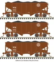 Atlas 50007227 WESTERN MARYLAND WM 55 Ton Fishbelly Hopper 3 Pack #10000, 10403, 10674 N Scale LIMITED NEW