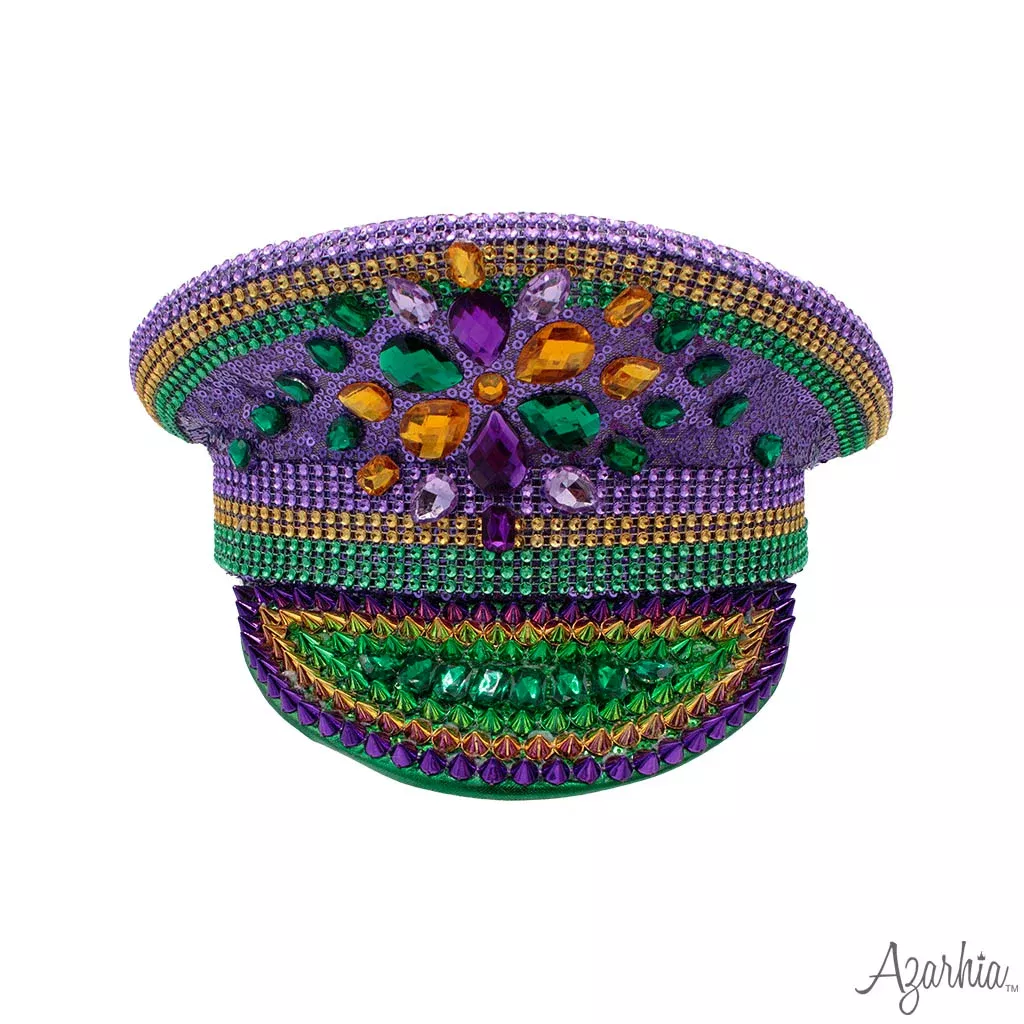 Azarhia Mardi Gras Rhinestone Conductor Youth Hat