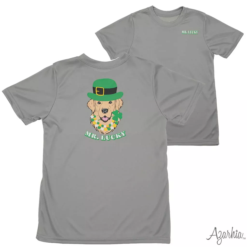Azarhia Mr. Lucky Grey Dri-Fit Tee