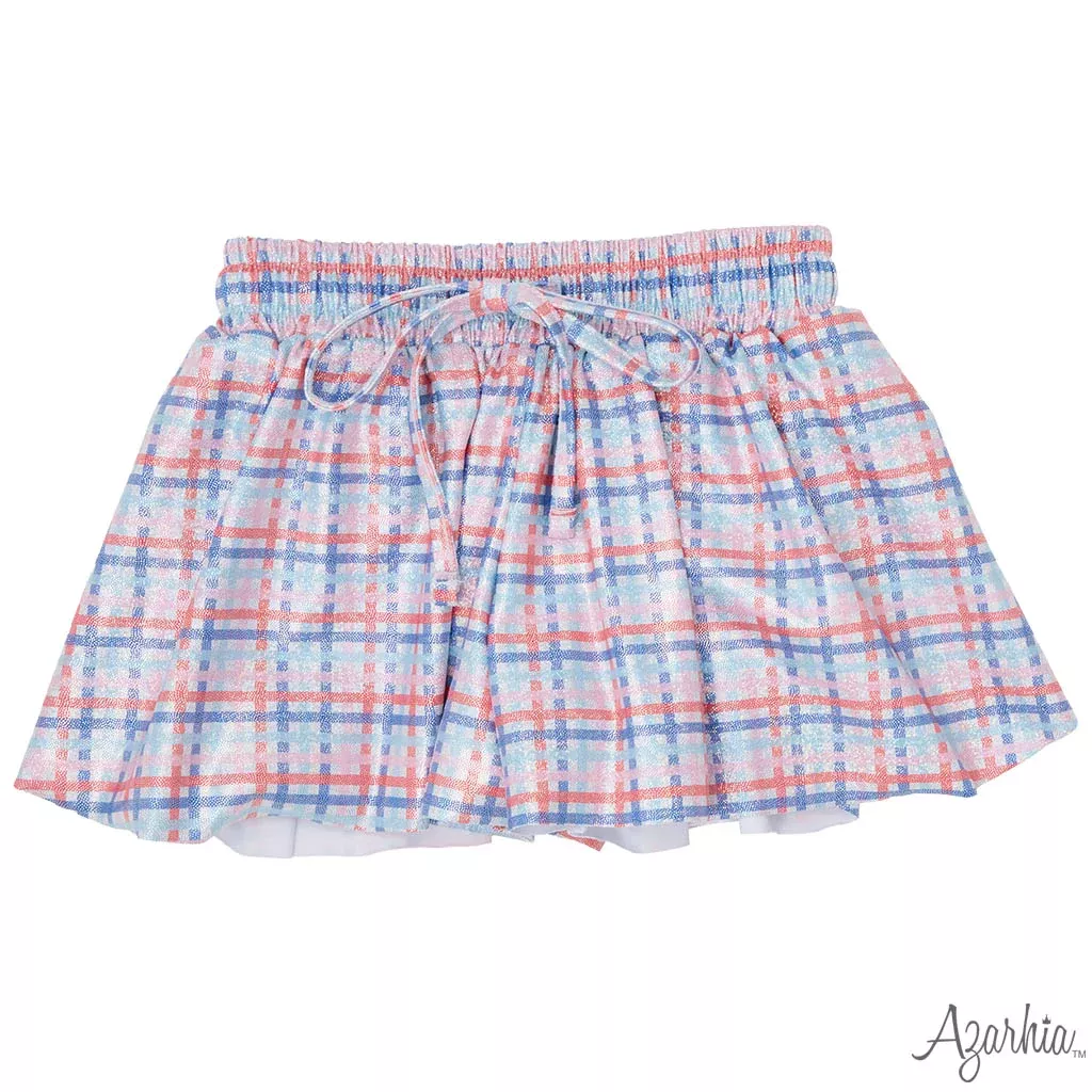 Azarhia Shimmer Butterfly Shorts - London Gingham