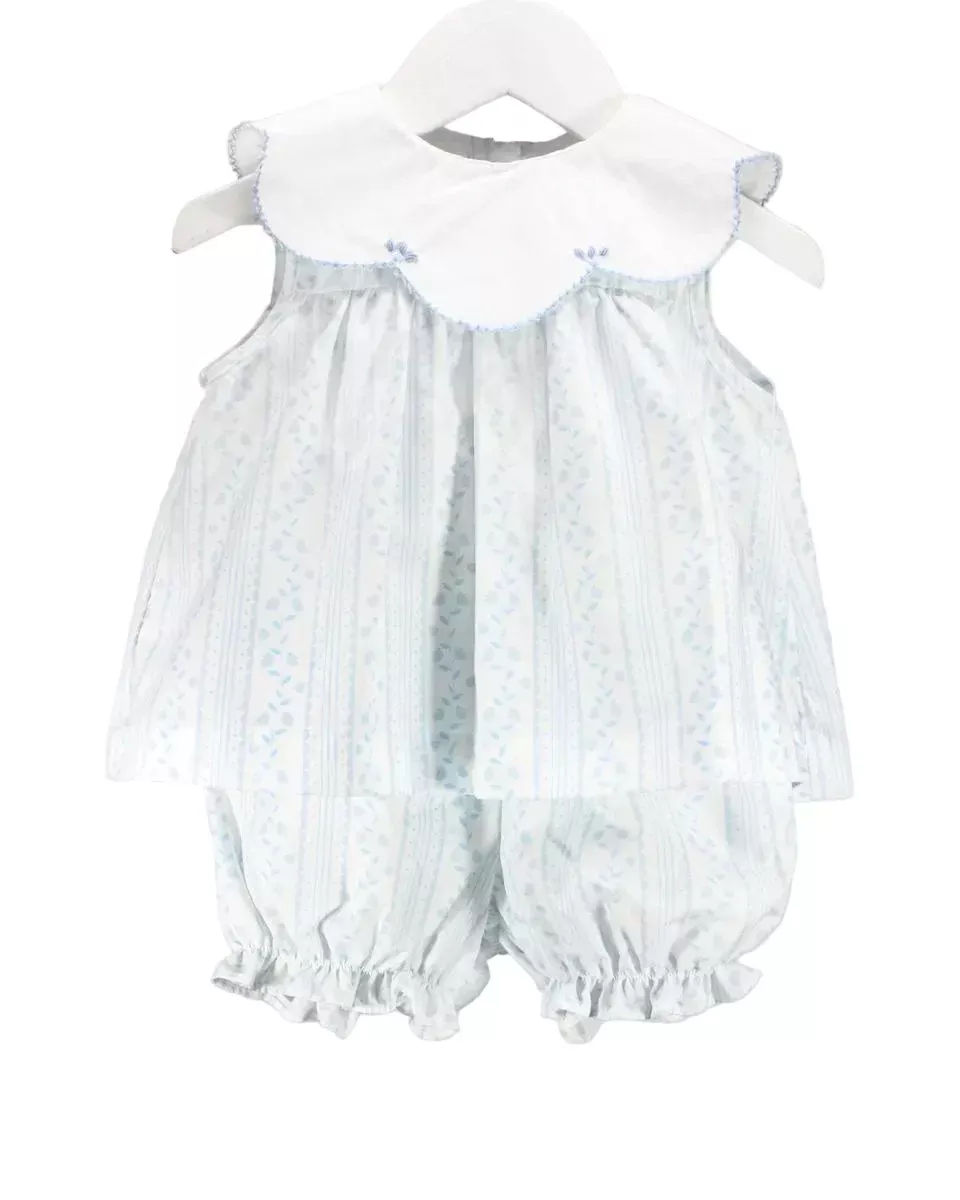 Baby Blessing's Scalloped Blue Aria Set