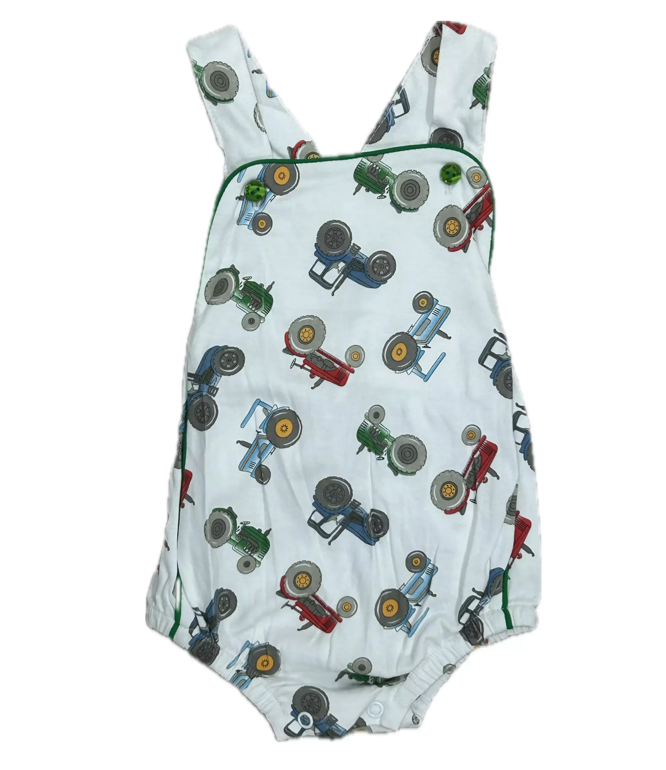 Baby Bliss Tractor Pima Knit Bubble