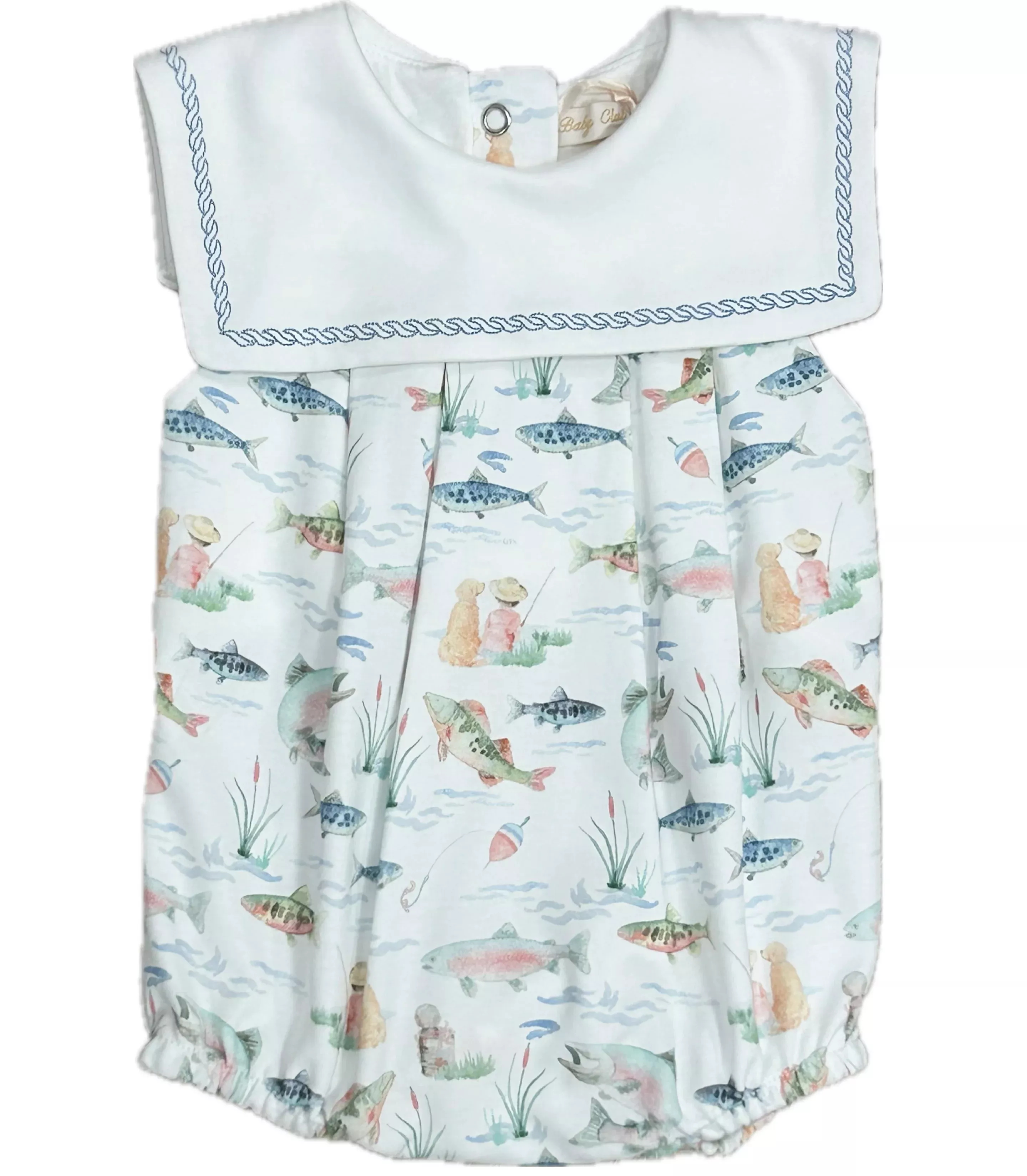 Baby Club Chic Gone Fishing Bubble with Sailor Collar