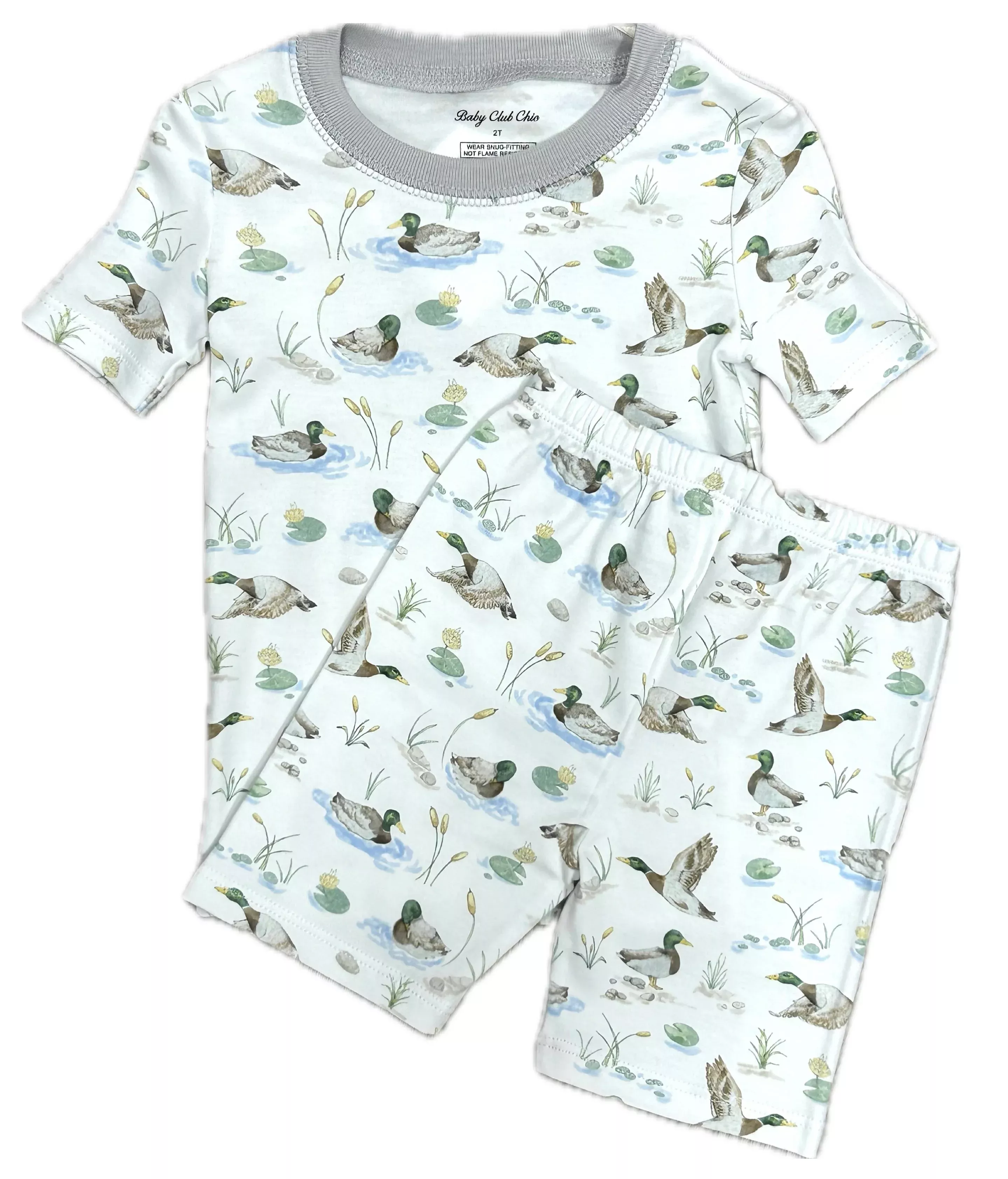 Baby Club Chic Mallard Ducks Short Kid Set