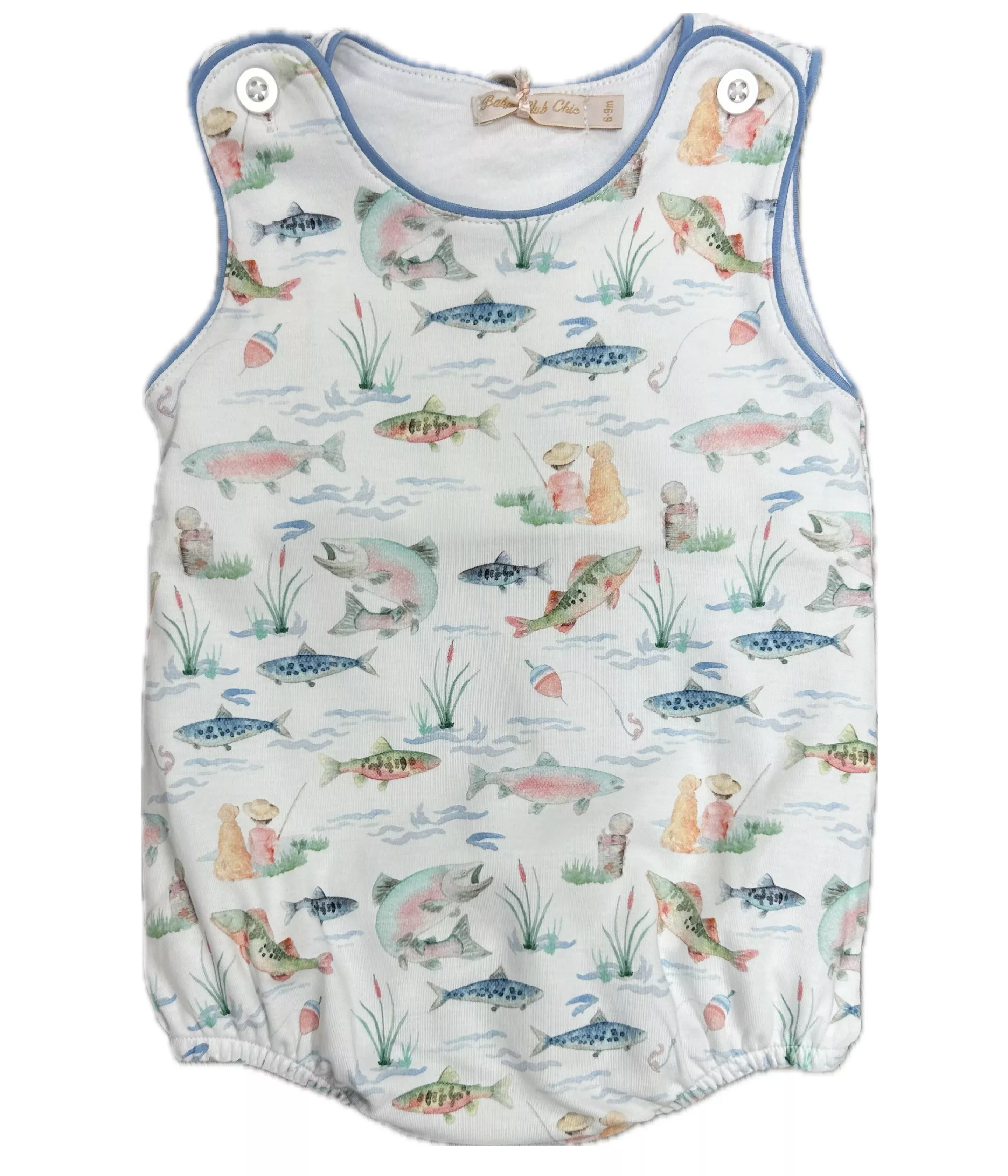 Baby Club Gone Fishing Bubble with Piping