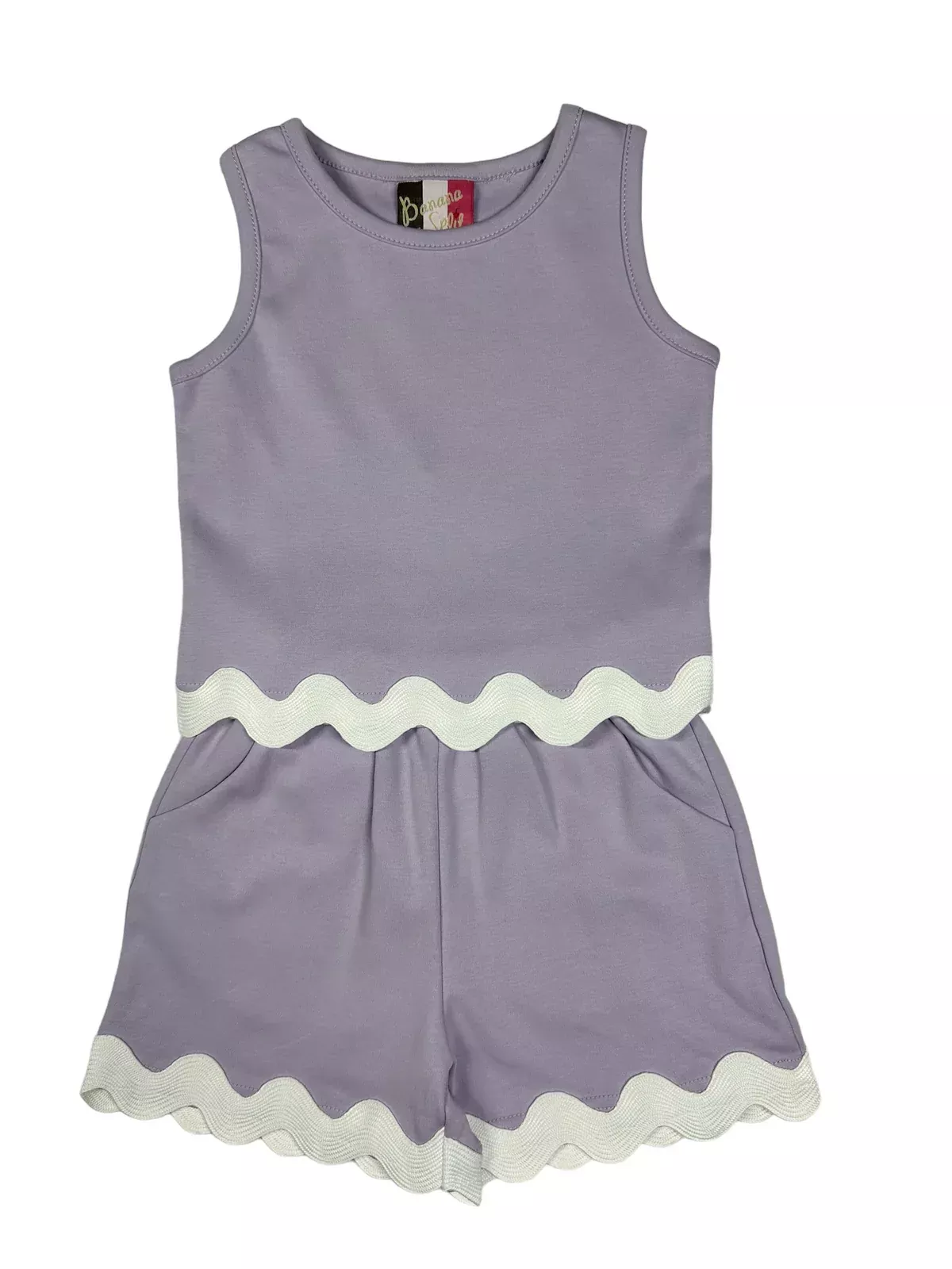Banana Split Abigail Short Set - Lavender
