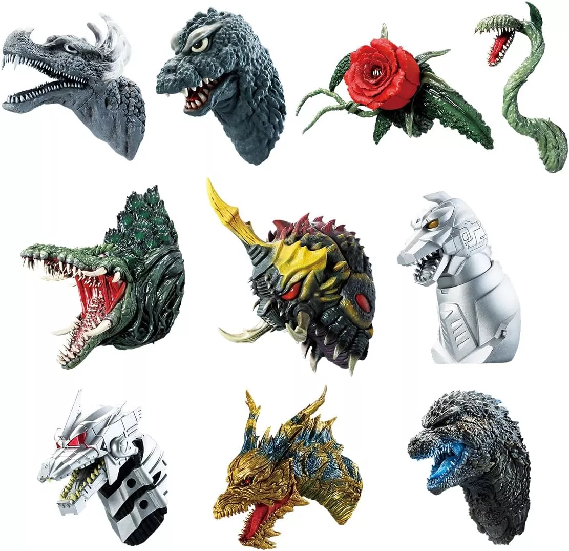 Bandai Ichibansho Zakka Monster Head Magnet Godzilla 70th Anniversary Box of 10 Figure