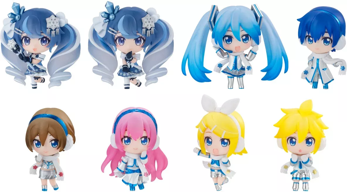 Bandai Shokugan Snow Miku Collection Box of 8 Trading Figures