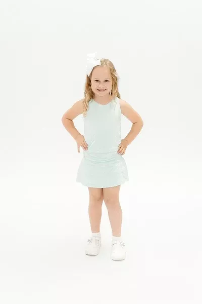 Belle Cher Teal Razorback Top