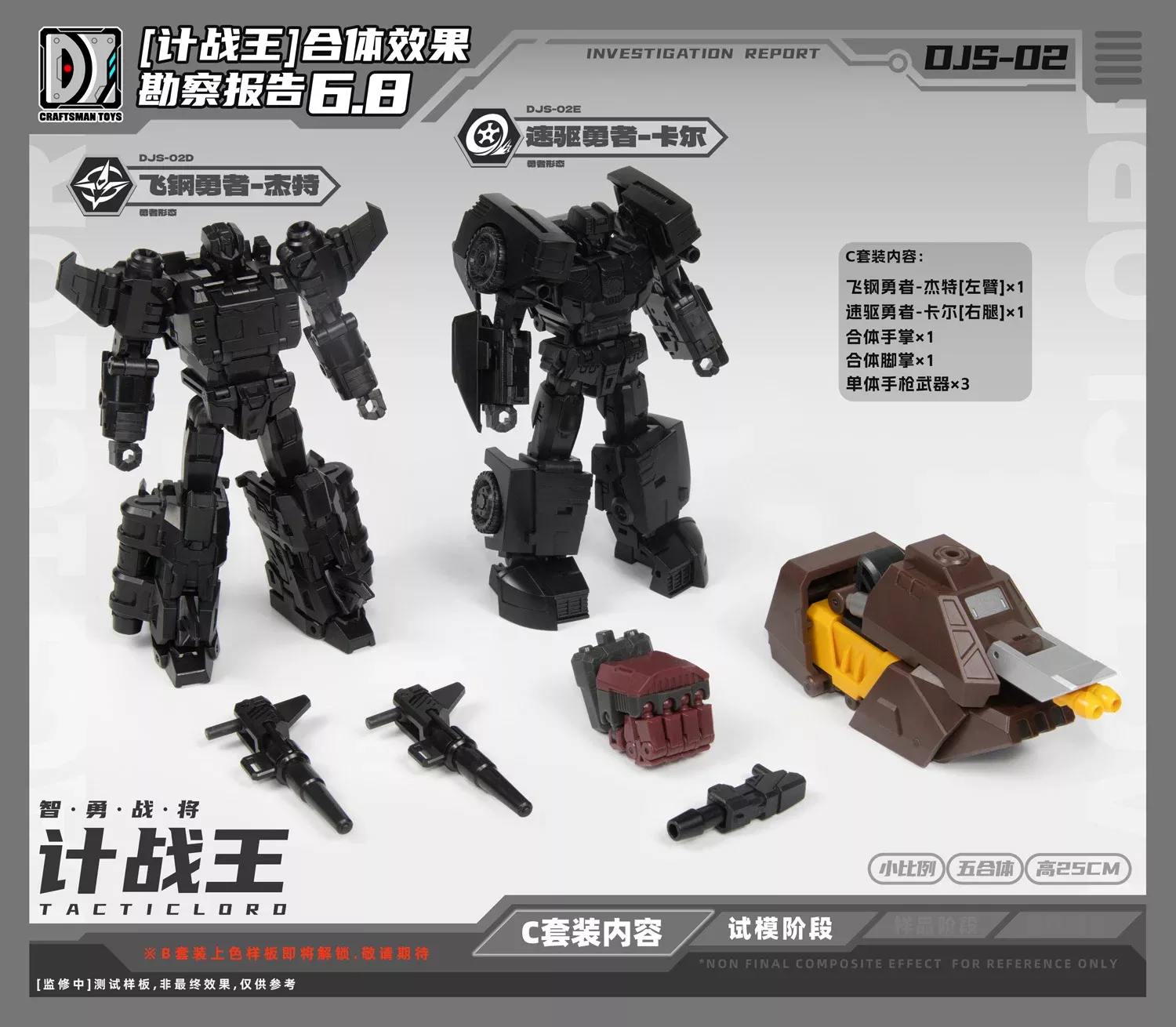 Craftsman Toys - DJS Tacticlord Combiner - DJS-02D Jette and DJS-02E Carl