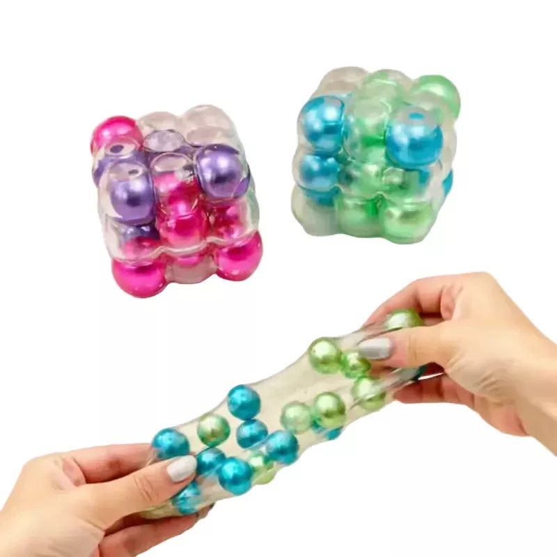 Cube Squeeze Bubble Bead Ball