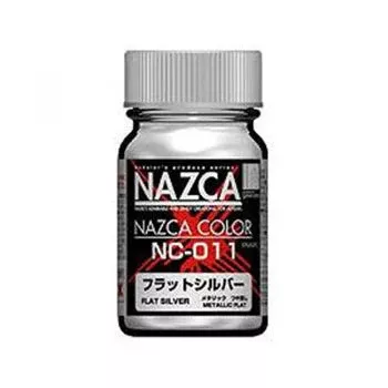 Gaianotes NAZCA NC-011 Metallic Flat Silver 15ML Paint Bottle