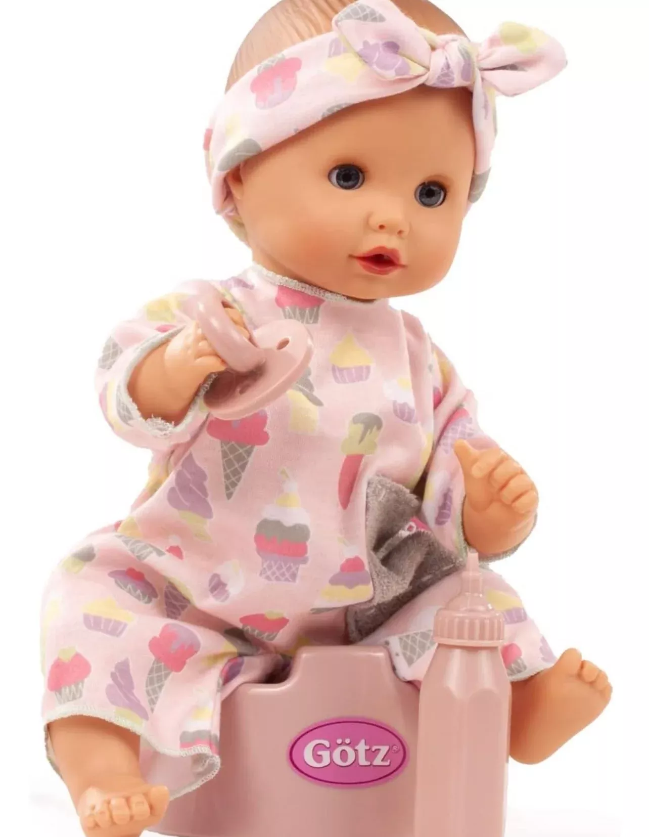 Gotz Sleepy Aquini Popsicle - 13" Drink & Wet Bath Baby Girl Doll with Potty