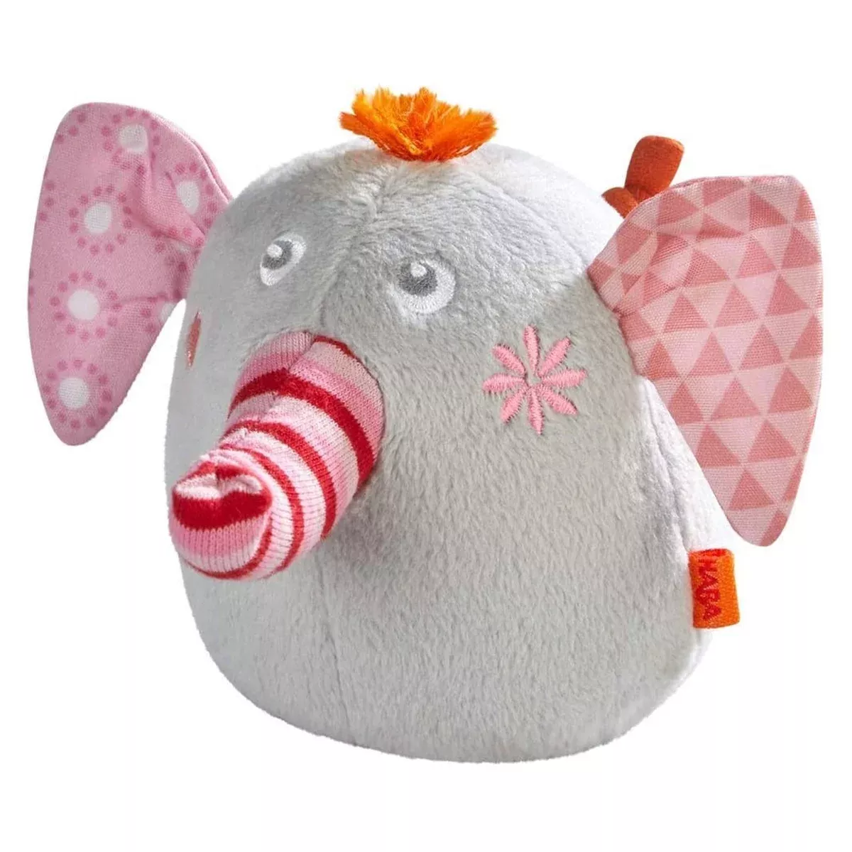 HABA Baby Clutching Toy Nelly The Elephant Pink