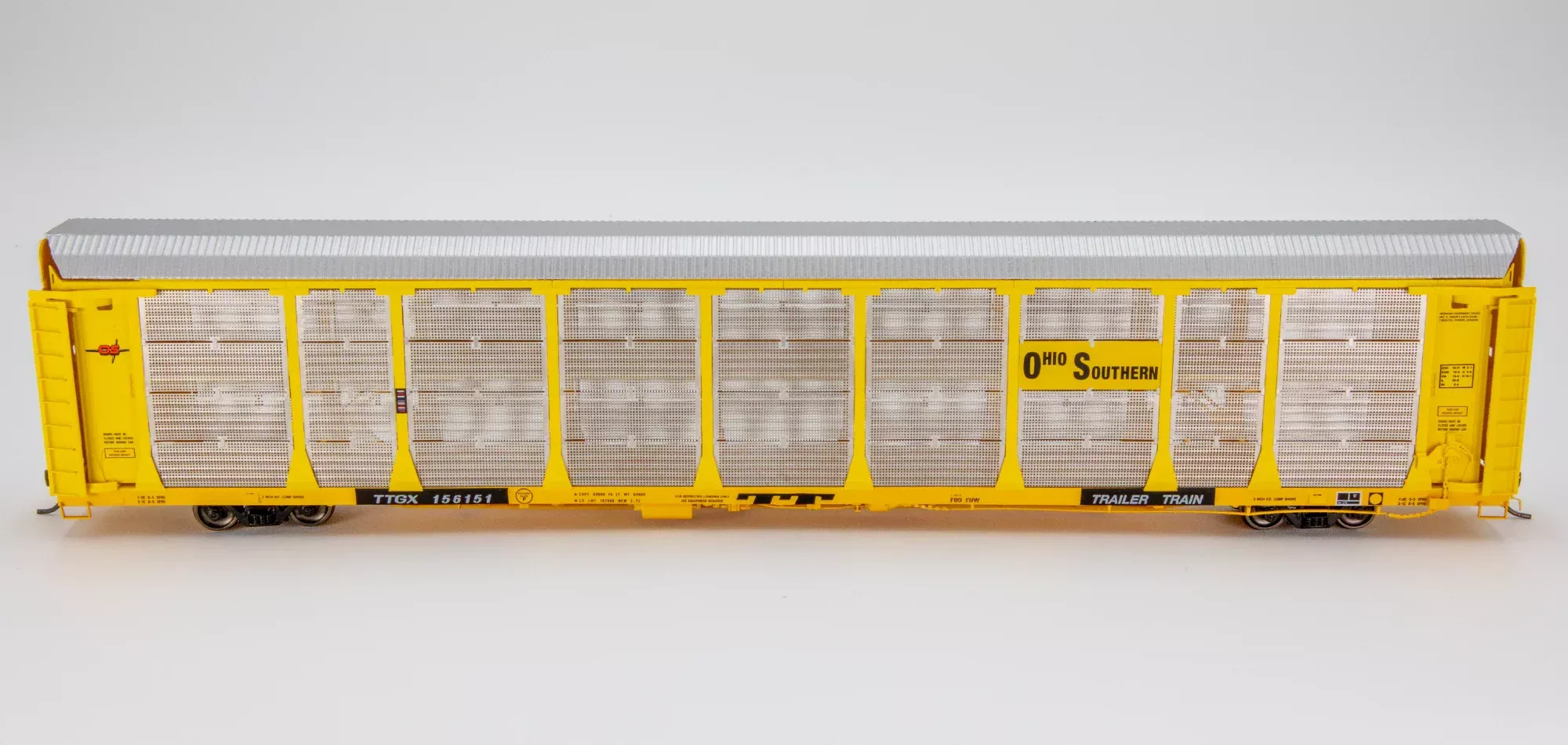 HomeShops HFF-004-001 TTGX Ohio Southern #156116 - Intermountain Bi-Level Auto Rack HO Scale