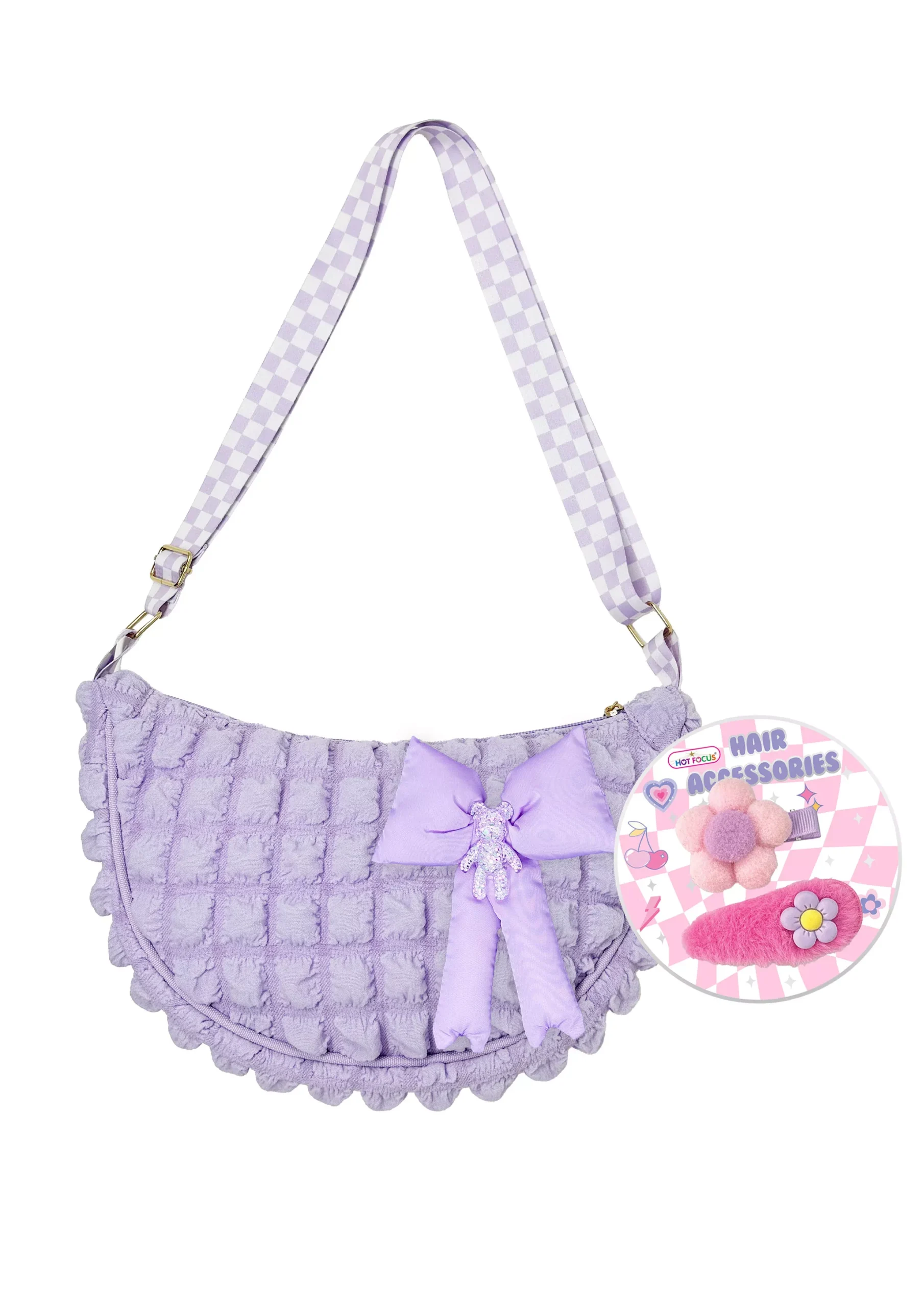Hot Focus Bowtiful Puffer Crossbody Bag - Good Day
