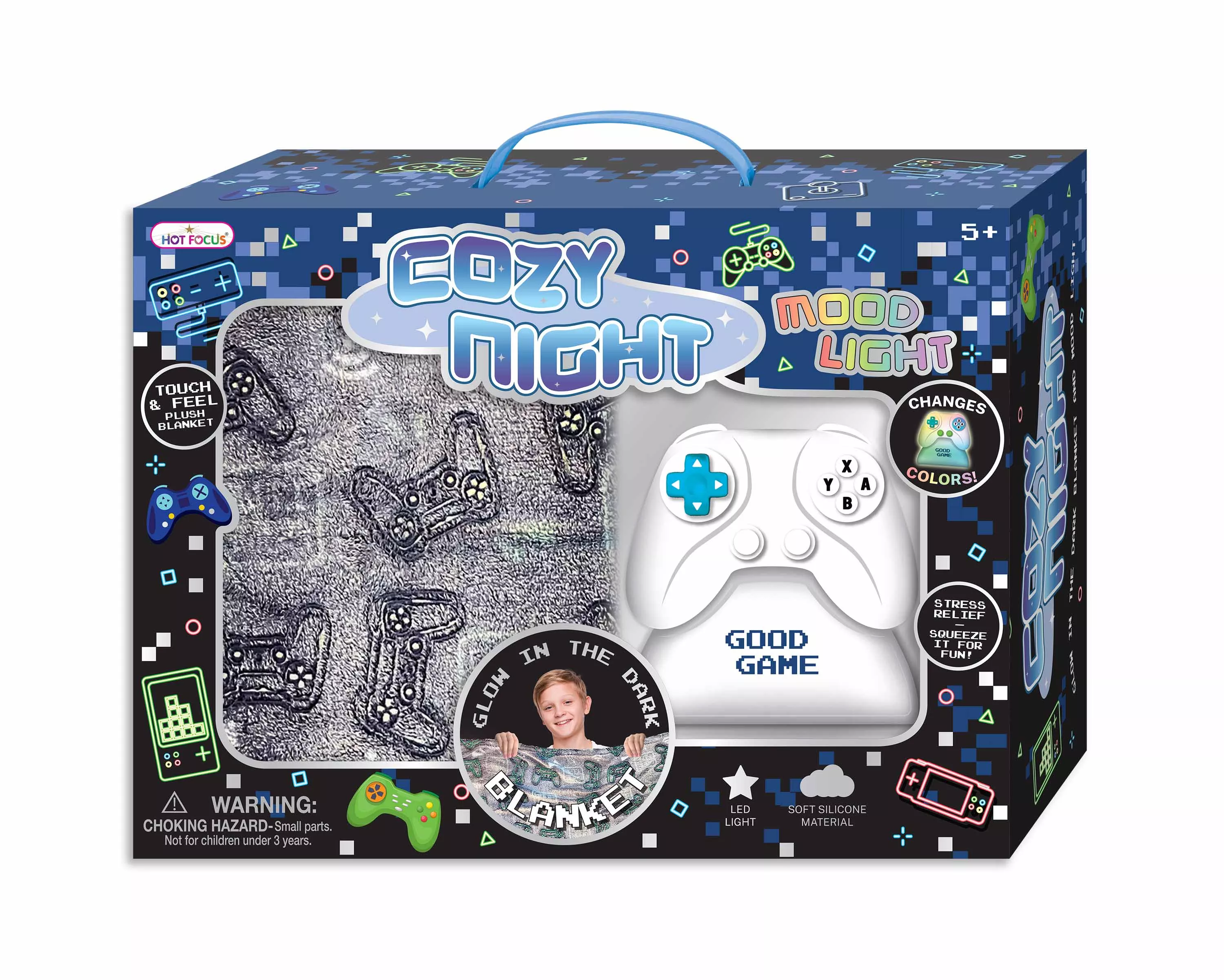 Hot Focus Cozy Night LED Mood Light & Blanket Set - Gaming
