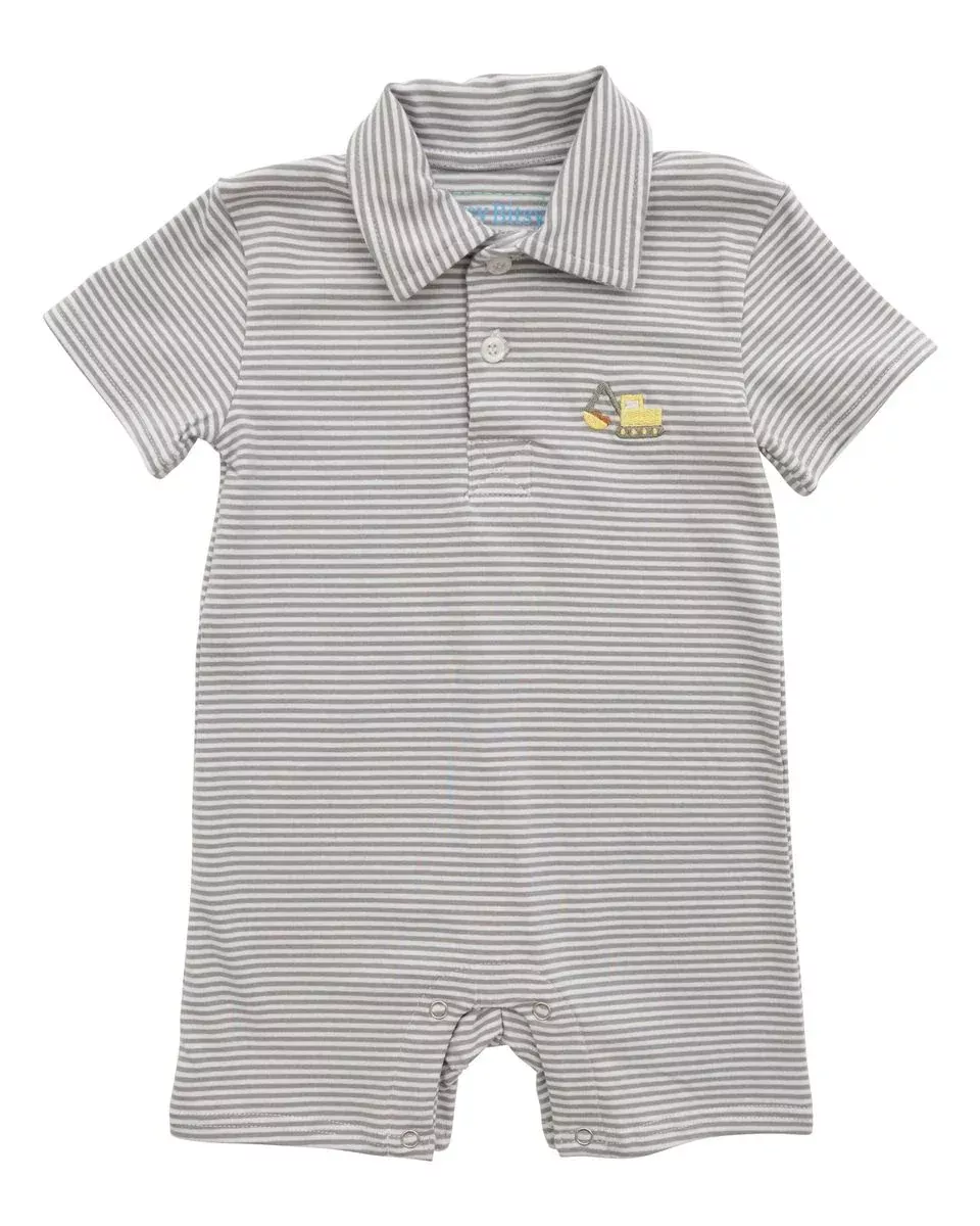 Itsy Bitsy Construction Polo Romper