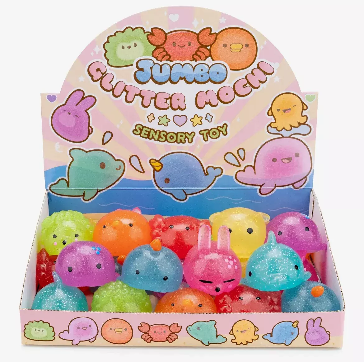 Jumbo Glitter Mochi Squishy Sensory Fidget Toy