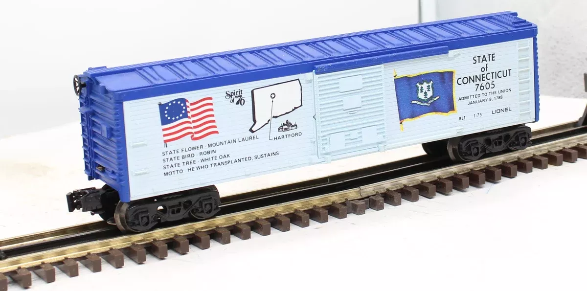 Lionel 6-7605 SPIRIT OF 76 Connecticut Boxcar Mainline #7605 O Scale Like New Damaged Box