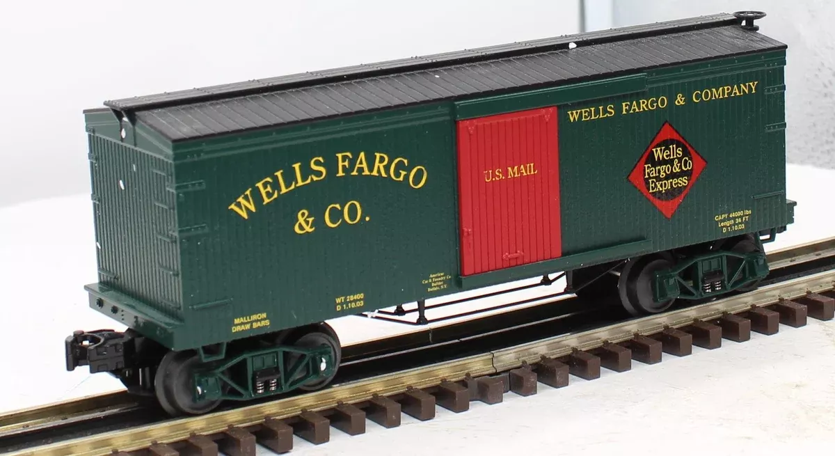 MTH Railking 30-74001 Wells Fargo 34' Box Car - 19th Century O SCALE Used Excellent