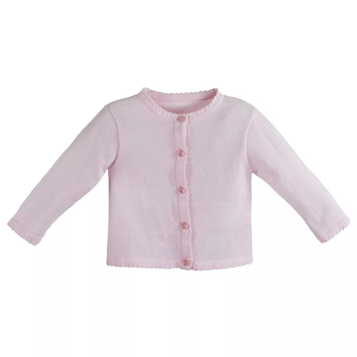 Petit Ami Classics Scalloped Sweater - Light Pink