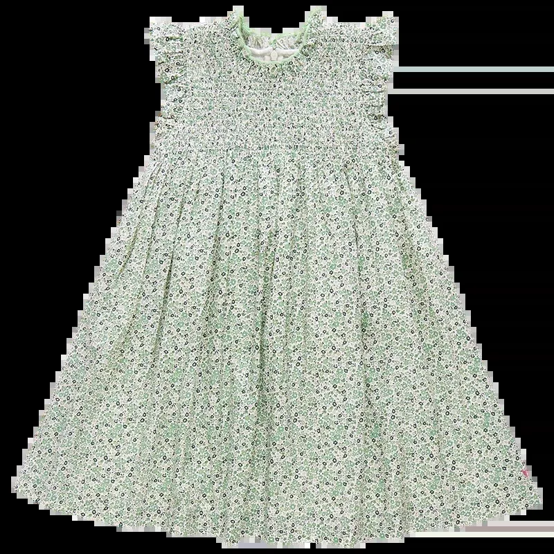 Pink Chicken Green Mini Ditsy Stevie Dress