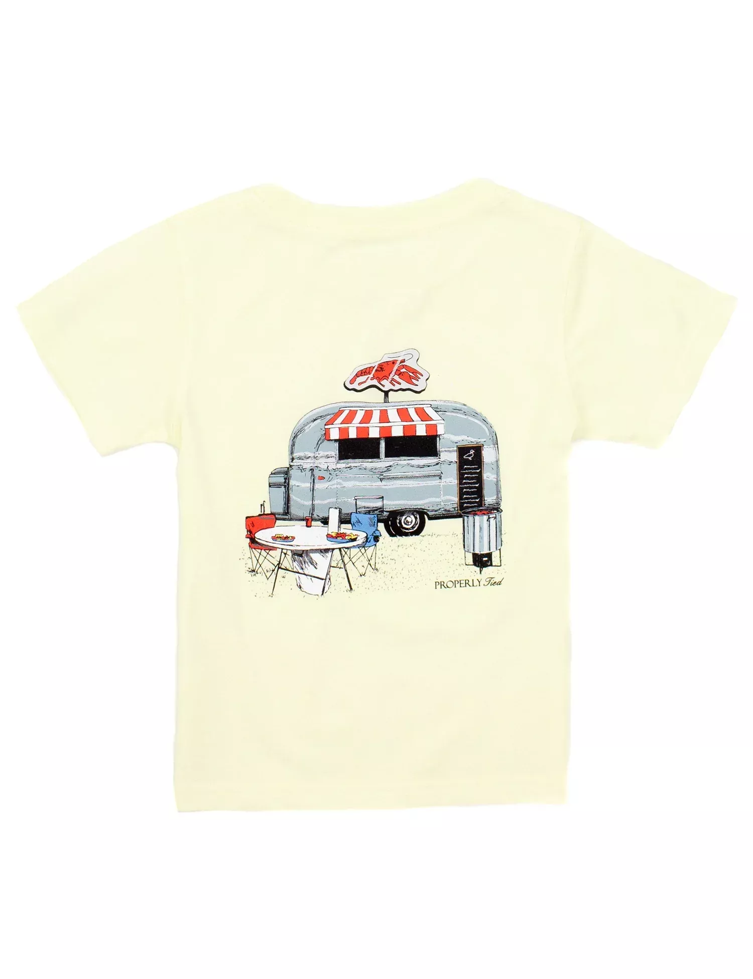 Properly Tied Crawfish To Go S/S Tee - Light Yellow