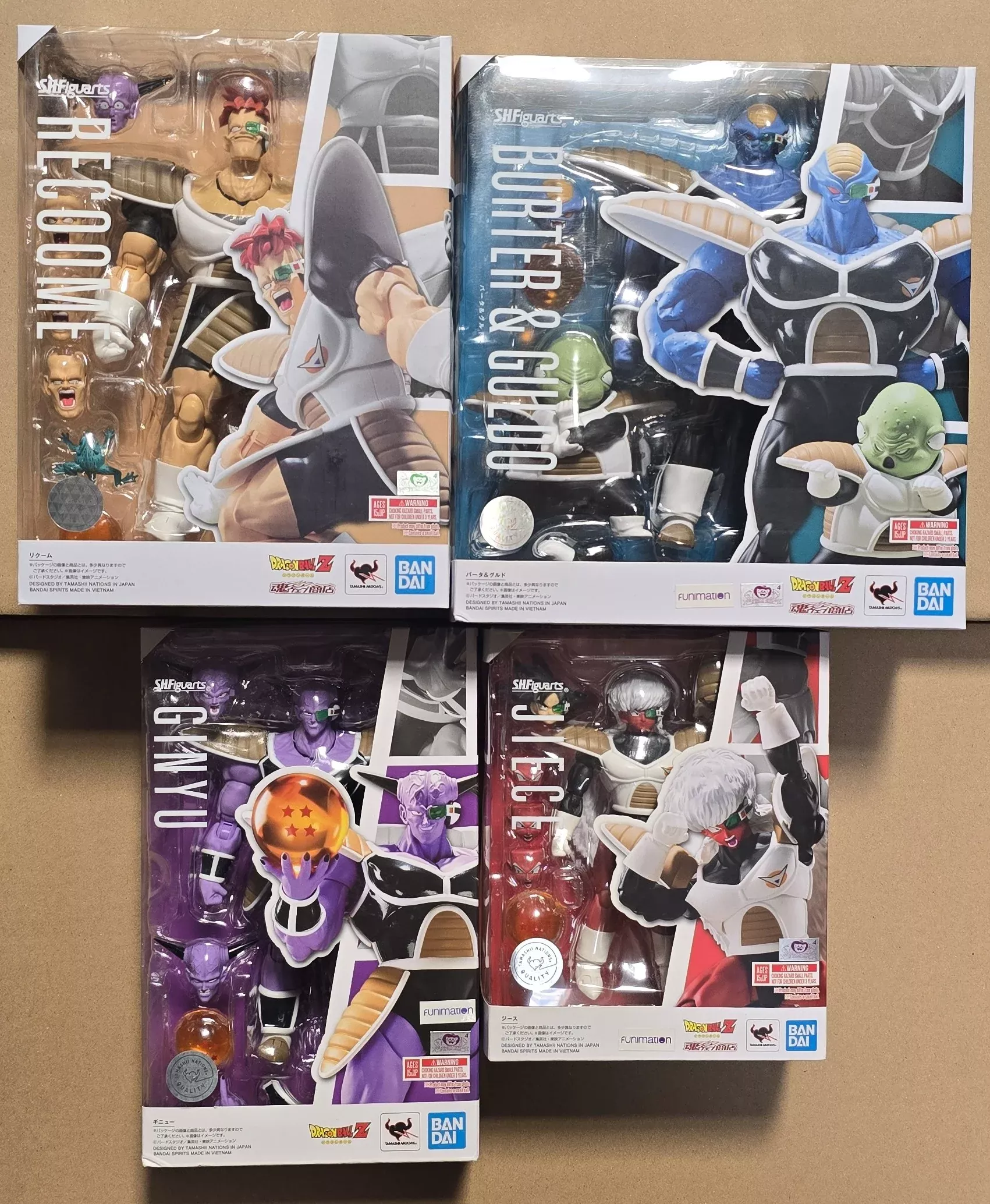 *Shelfwear* S.H. Figuarts Dragon Ball Z Ginyu Force Set of 4 Action Figure