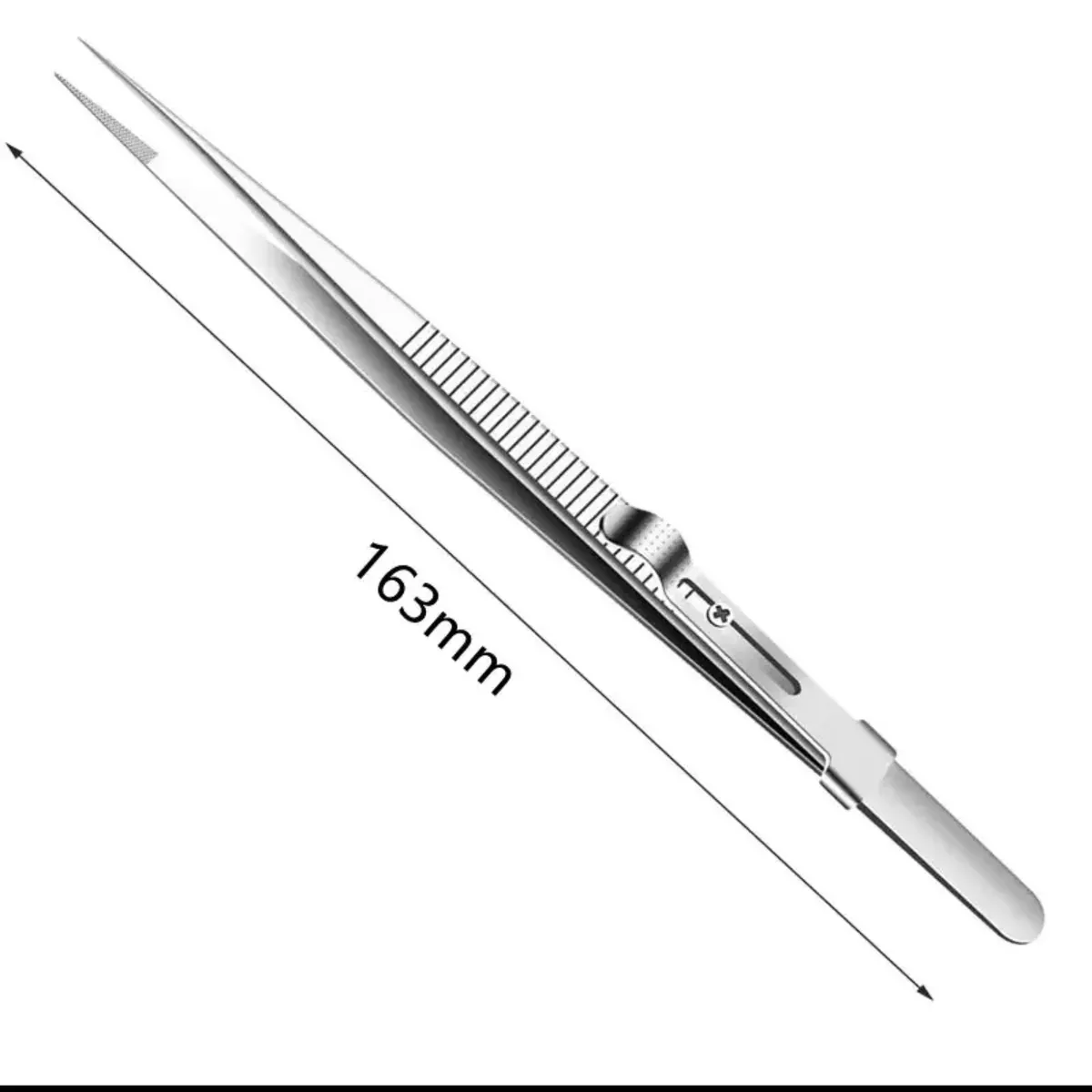 Straight Tweezers with Adjustable Slidelock