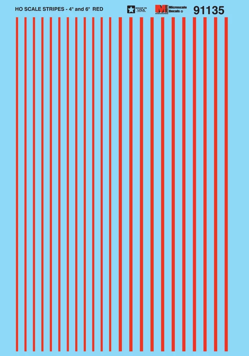 Stripe Decals - 4 and 6 inch widths - Red