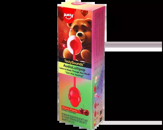 Tasty Sounds Sweet Pop Audio Lollipop - Cherry