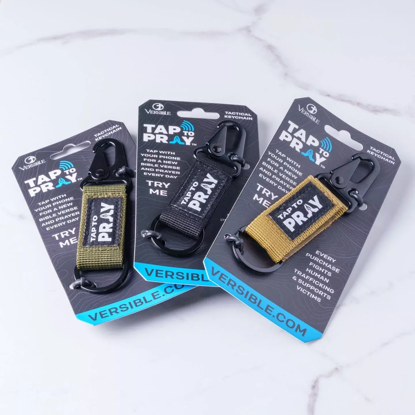 Versible - Tap To Pray Tactical Carabiner Keychain