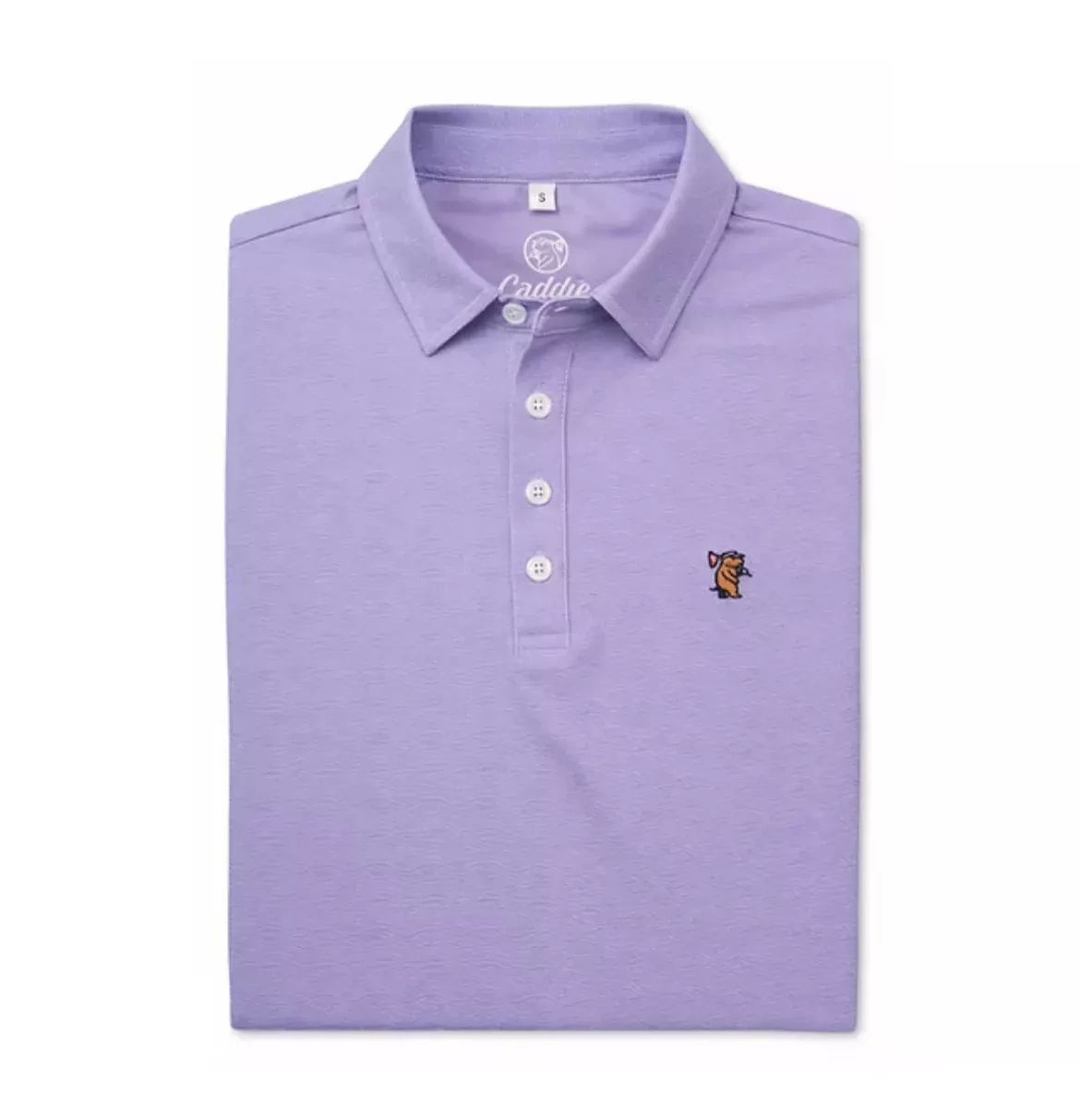 Youth Caddie Golf Wave Polo - Purple