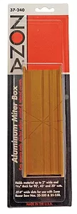 Zona 37-240 Aluminum Mitre Box -- Thin Slot .014" ALL Scale
