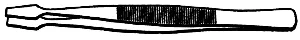 Zona 37-543 Tweezers -- Flat Blade-Stamp - 4-1/2"11.4cm Length ALL Scale