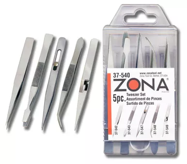 Zona Tool 37-540 5-Piece Tweezers Set